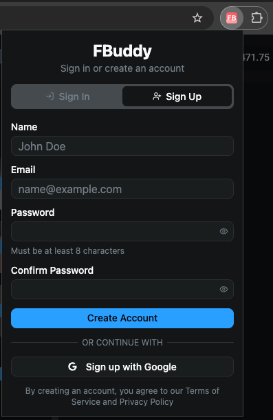 Sign up