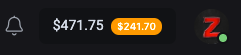 Pending balance badge