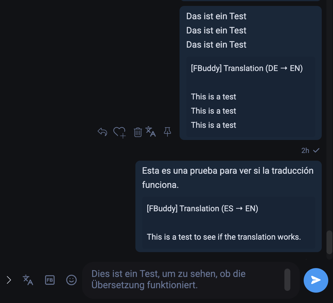 Message Translation preview
