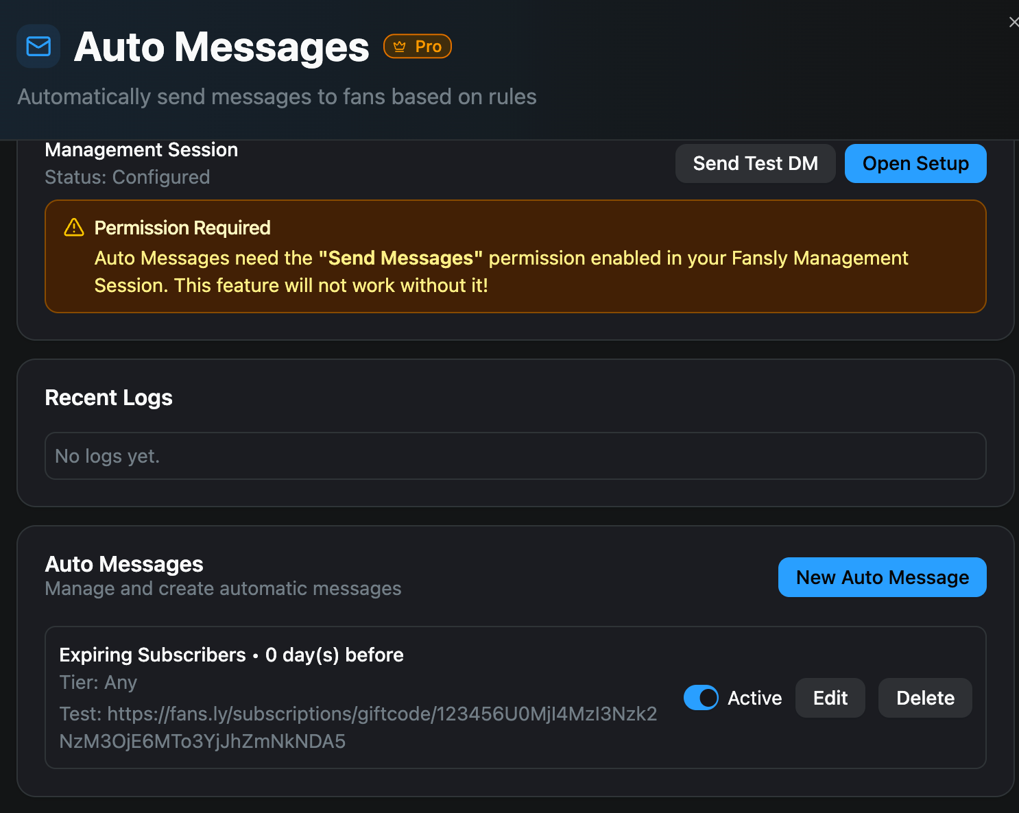Auto Messages