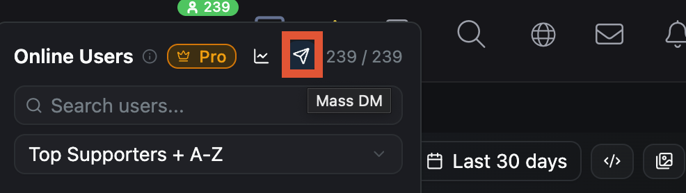 Mass DM button