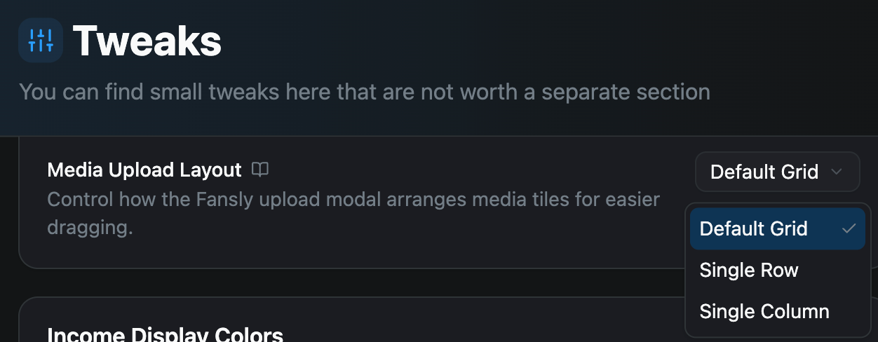 Media Upload Layout tweak