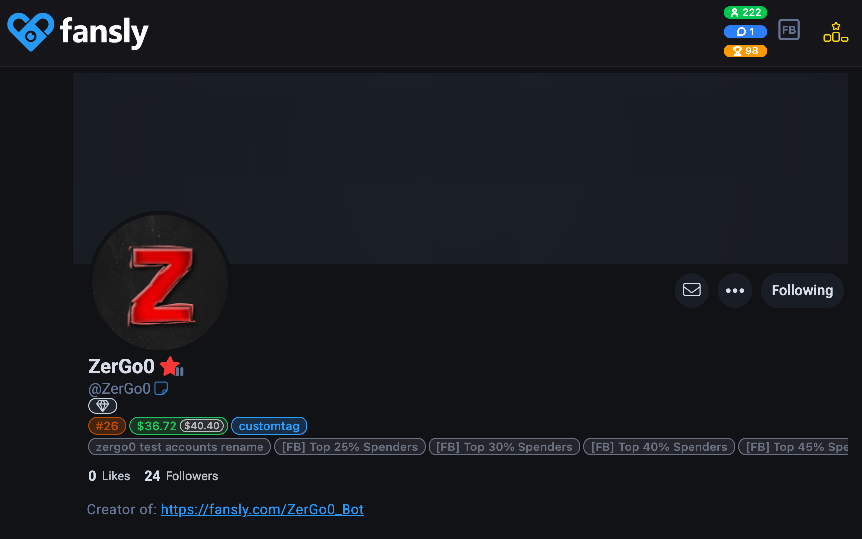 User Badges to user profile page