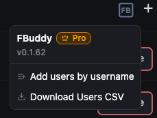 "Lists" Download Users CSV menu item